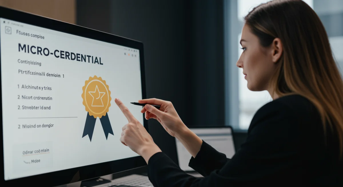 Digital micro-credential badge representing achieved skill
