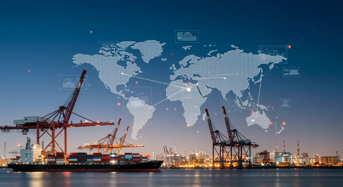 Complex global supply chain network adapting to new regulations