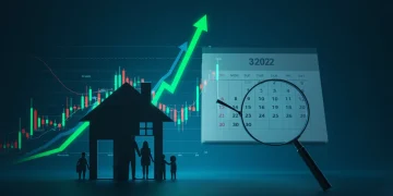Illustration of 2026 Federal Reserve interest rate hikes affecting U.S. household finances over three months.