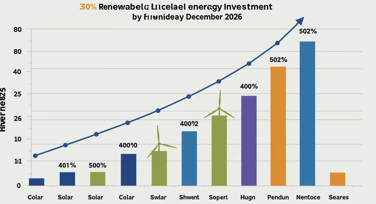 Projected 30% increase in renewable energy investment chart