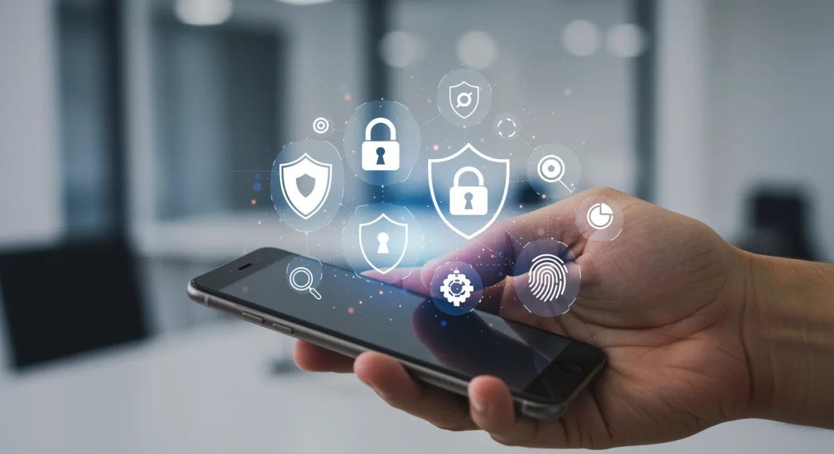 Digital security on a smartphone screen