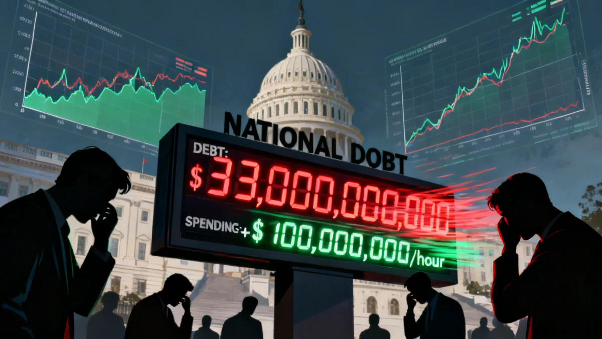 National debt clock illustrating growing U.S. fiscal challenges