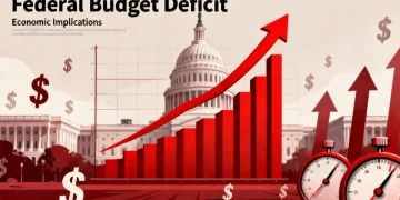 Rising federal budget deficit graph impacting U.S. economy in 2026
