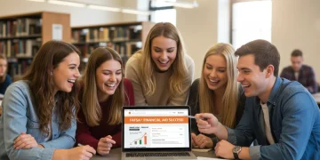 Students navigating FAFSA changes on laptop
