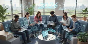 Students learning online for high school credit in 2026