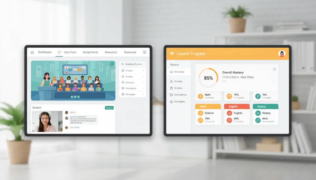 Comparing online learning platform interfaces for high school credit
